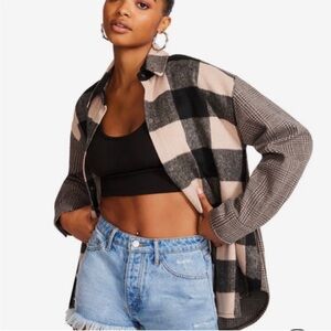 Steve Madden Black and Cream Patterned Jacket